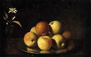 Still-Life with Plate of Apples and Orange Blossom, Juan de Zurbaran